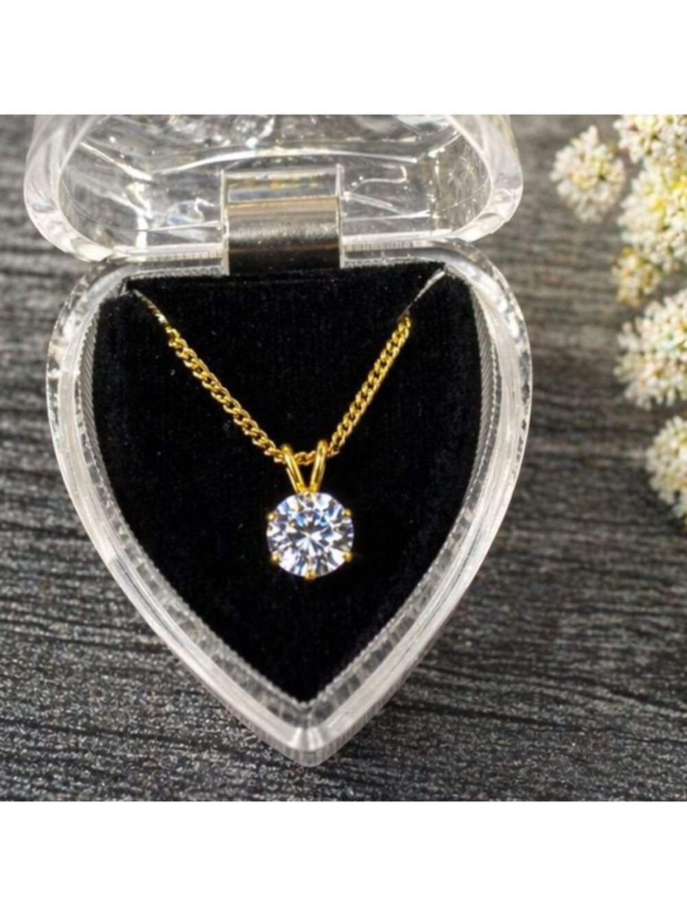 Vintage Necklace Made with Swarovski Crystal‎ Clear Gold Tone 1990s Gift Boxed
